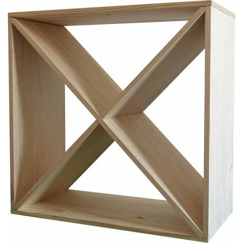 Wine Rack Store 40 Bottles Un - Assembled X-Module Cube Wine Rack - Natural Pine