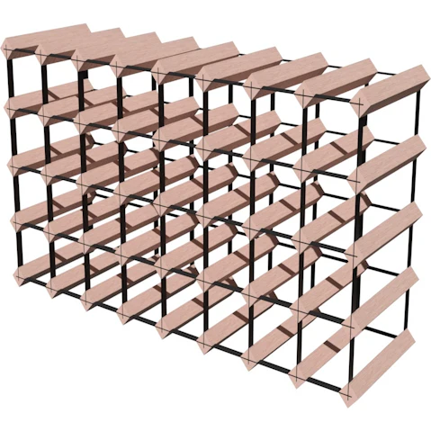 Wine Rack Store 40 Bottles Assembled Classic Line Wine Rack - Rustic Hardwood