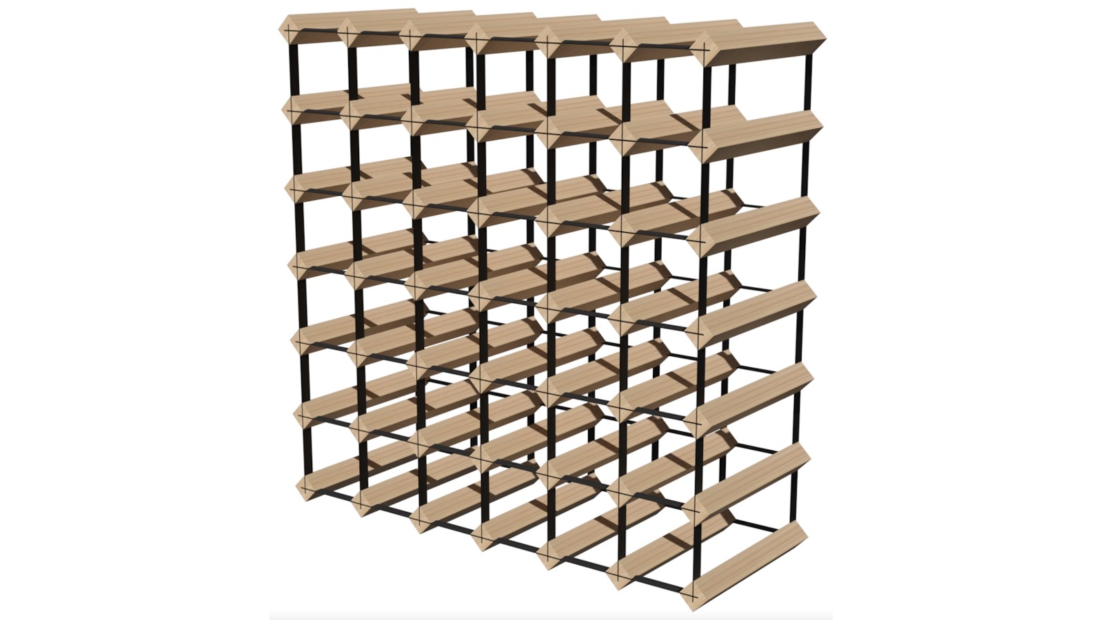Wine Rack Store 42 Bottles Assembled Classic Line Wine Rack - Natural Pine