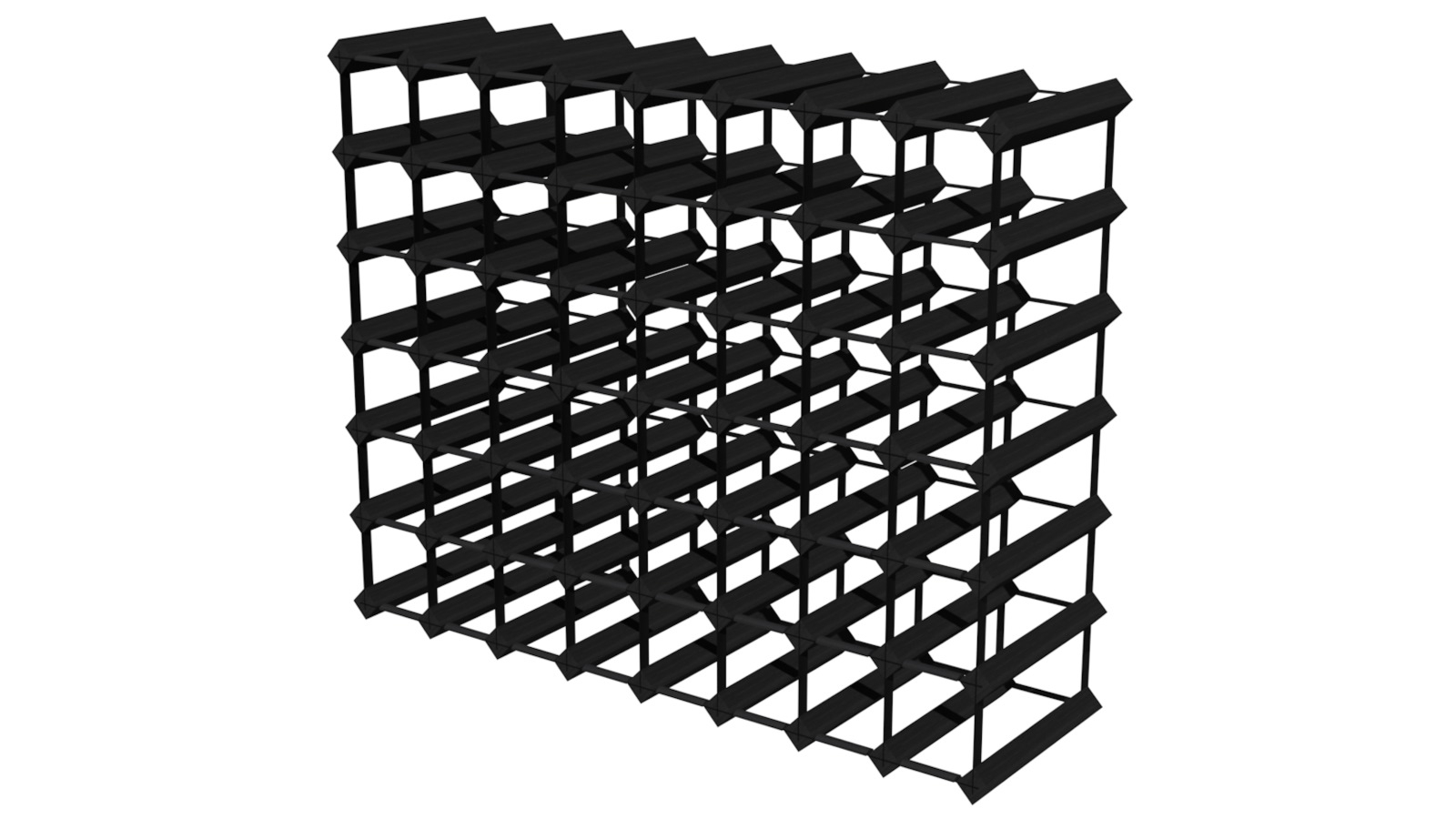 Wine Rack Store 56 Bottles Assembled Classic Line Wine Rack - Rich Black
