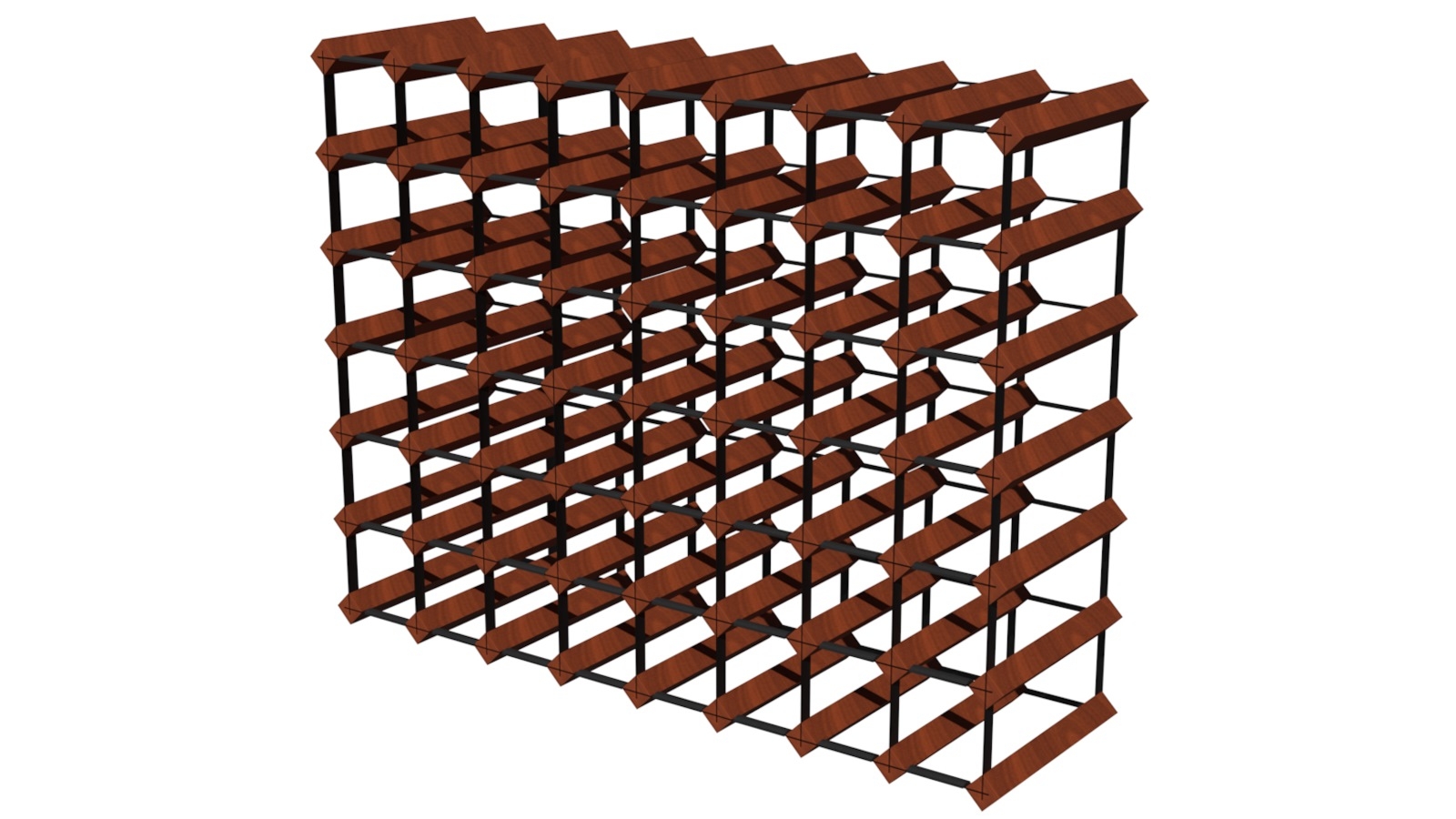 Wine Rack Store 56 Bottles Assembled Classic Line Wine Rack - Mahogany Brown