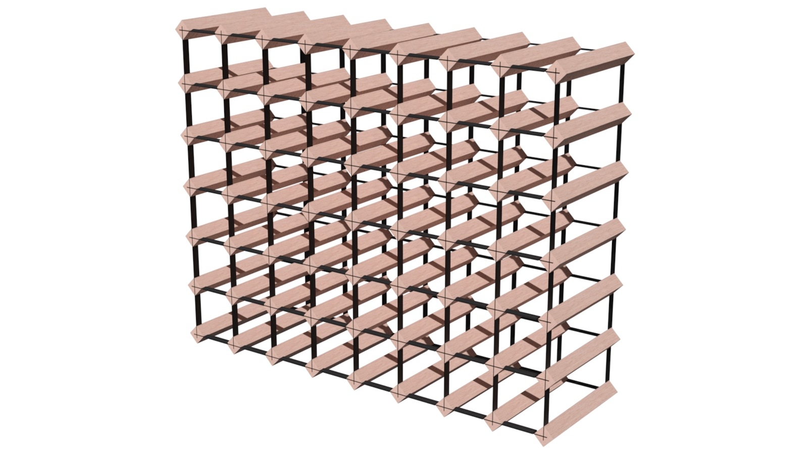 Wine Rack Store 56 Bottles Assembled Classic Line Wine Rack - Rustic Hardwood