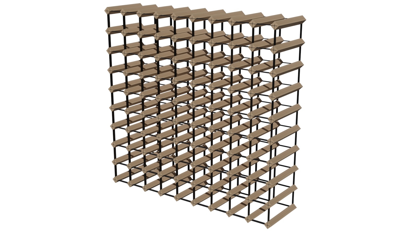 Wine Rack Store 90 Bottles Assembled Classic Line Wine Rack - Natural Pine