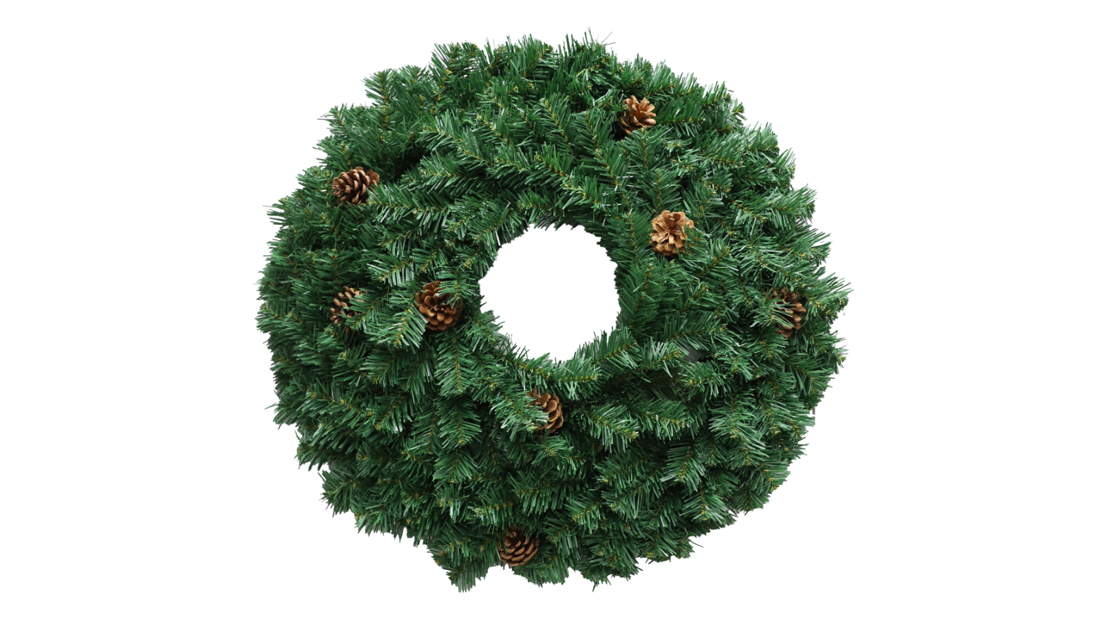 Christabelle Prelit Yuletide Glow Christmas Wreath with Pine Cone - 61cm
