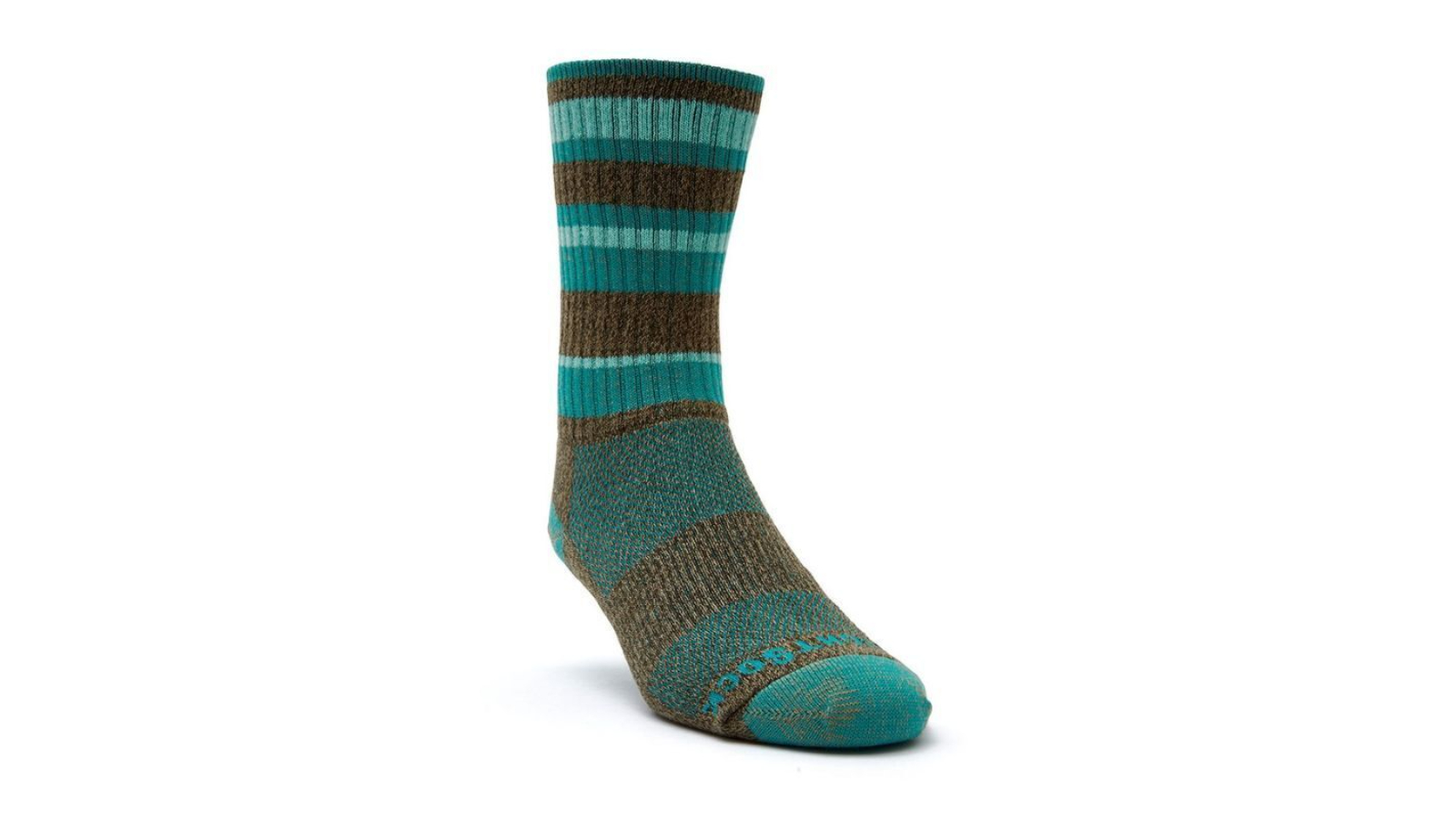 Wrightsock Adventure Crew Unisex Socks Medium AU 4-7.5 Mens/6.5-9 Womens - Brown/Teal