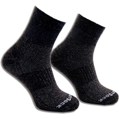 Wrightsock Eco Winter Run Quarter Unisex Socks Medium AU 4-7.5 Mens/6.5-9 Womens - Black