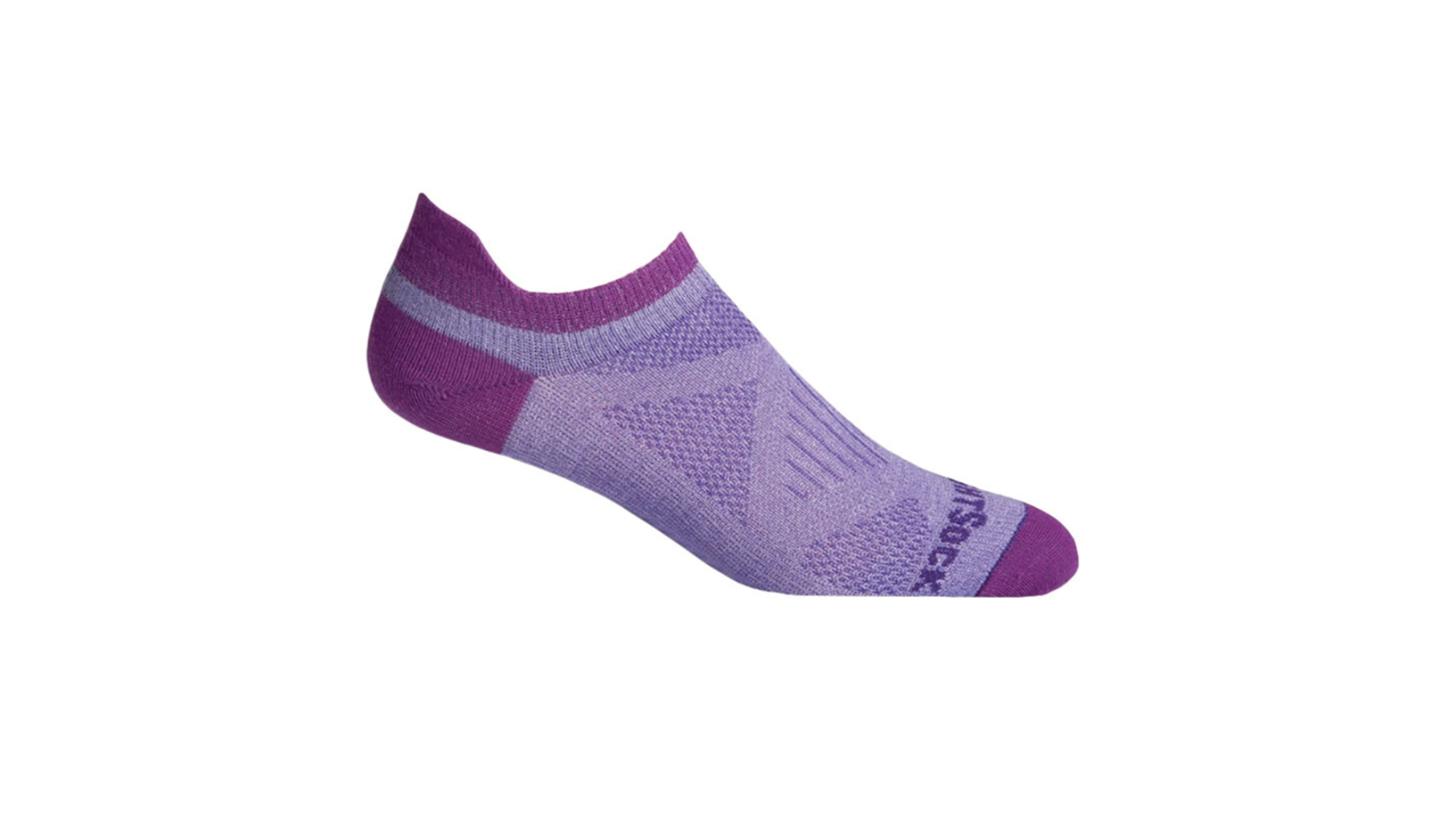 Wrightsock Coolmesh II Tab Running Active Socks Women Medium AU 6.5-9 - Purple/Plum