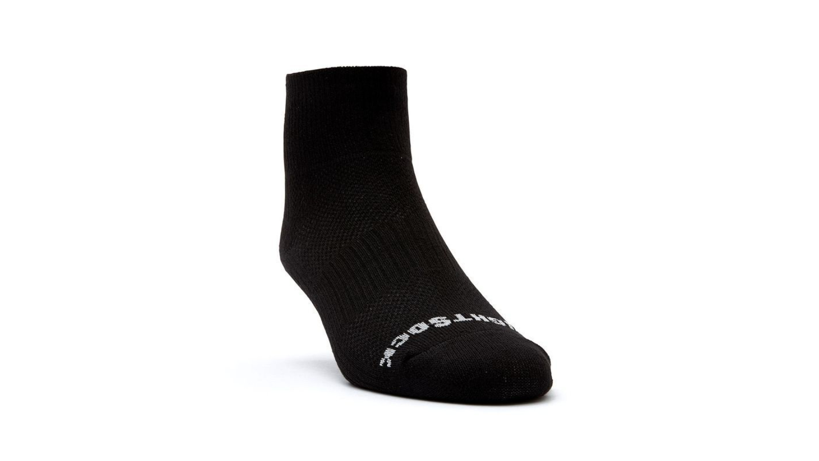 Wrightsock Coolmesh II Quarter Unisex Running Active Socks Small AU 4-6 Women - Black 