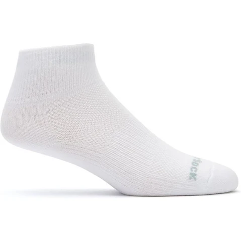 Wrightsock Coolmesh II Quarter Unisex Running/Active Socks X-Large AU 12 Mens - White