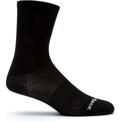 Wrightsock Coolmesh II Crew Unisex Socks Large AU 8-11.5 Mens/9.5-11 Women - Black