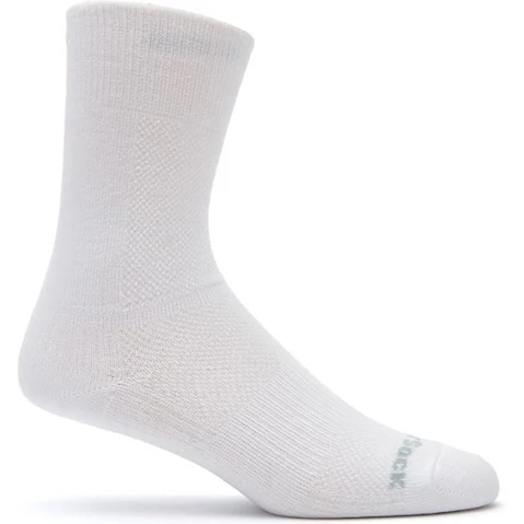 Wrightsock Coolmesh II Crew Unisex Running/Active Socks X-Large AU 12 Mens - White