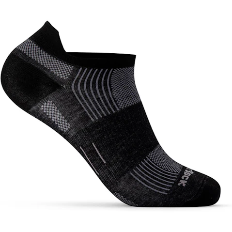 Wrightsock Eco Run Tab Running/Sport Socks Medium AU 4-7.5 Mens/6.5-9 Womens - Black
