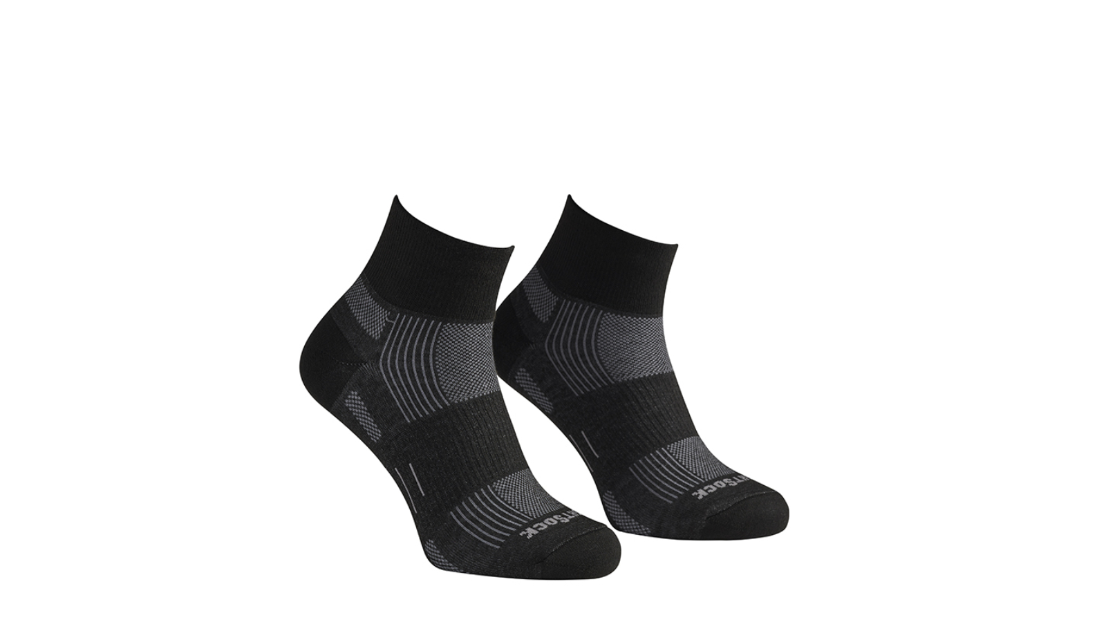 Wrightsock Eco Explore Quarter Unisex Socks Medium AU 4-7.5 Mens/6.5-9 Womens - Black