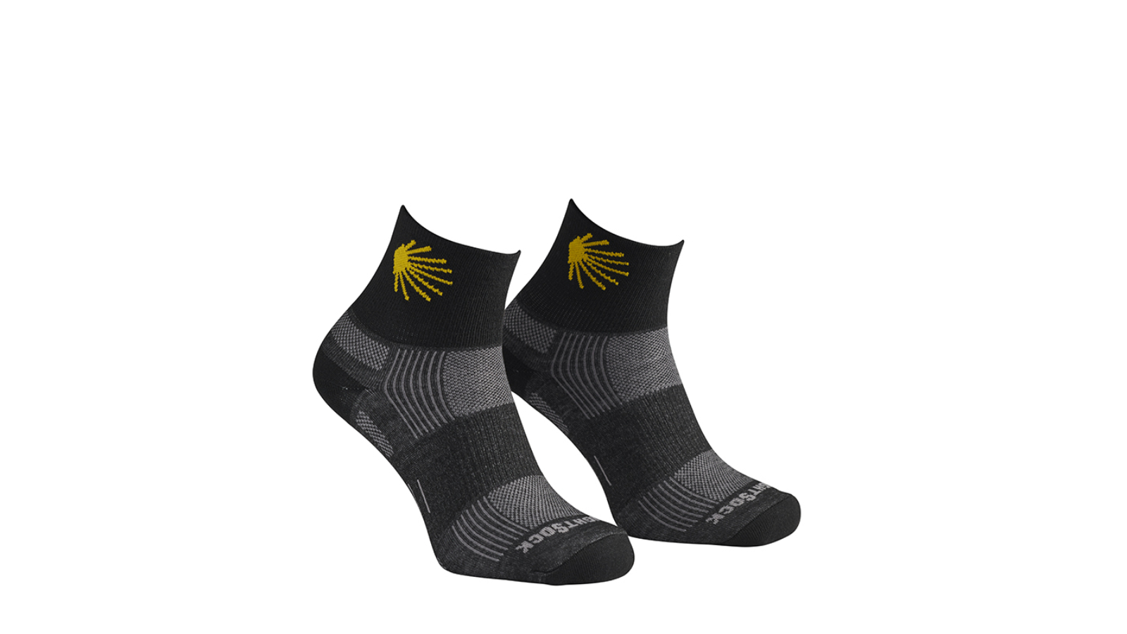 Wrightsock Eco Explore Quarter Socks Large AU 8-11.5 Mens/9.5-11 Womens - Black/Camino