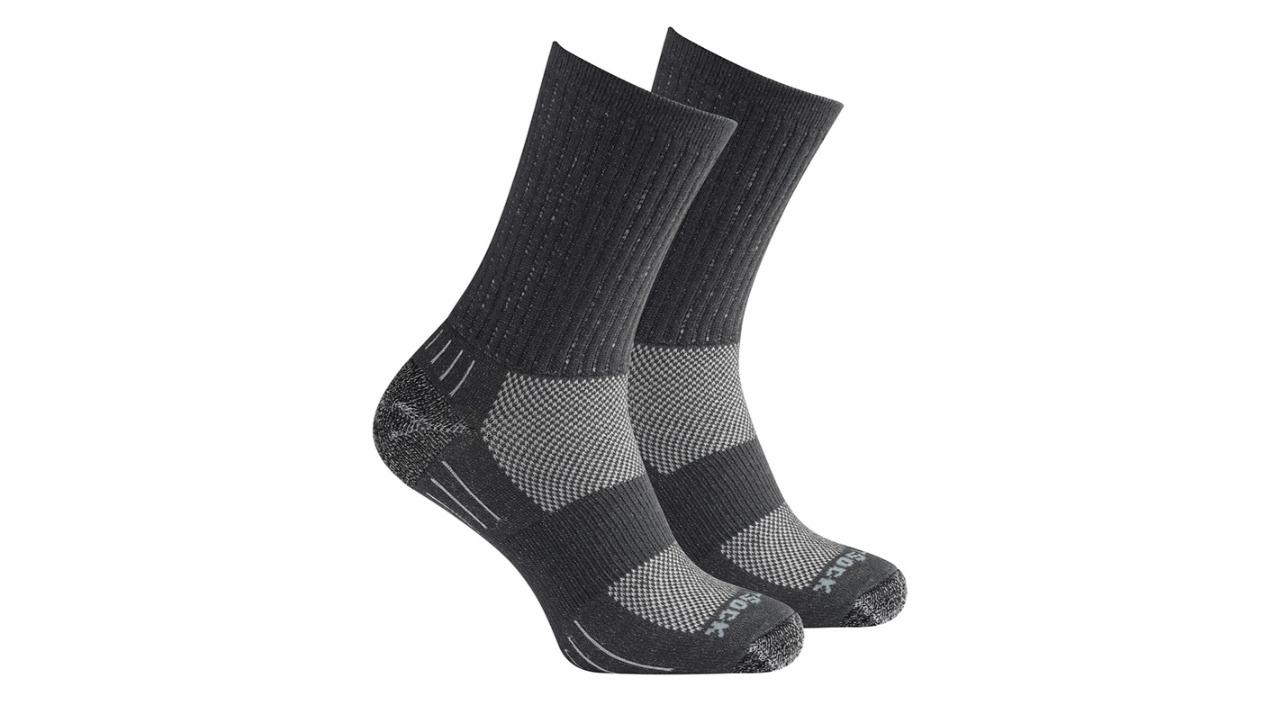 Wrightsock Escape Crew Steel Unisex Outdoor Socks X-Large AU 12 Mens - Silver/Grey 