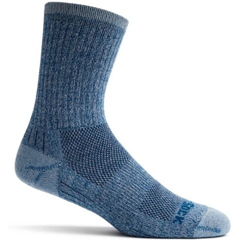Wrightsock Escape Crew Unisex Socks Large AU 8-11.5 Mens/9.5-11 Womens - Blue Twist