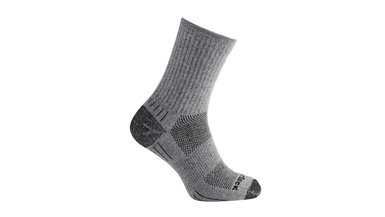 Wrightsock Eco Hike Crew Unisex Outdoor Hiking Socks X-Large AU 12 Mens - Light Grey 