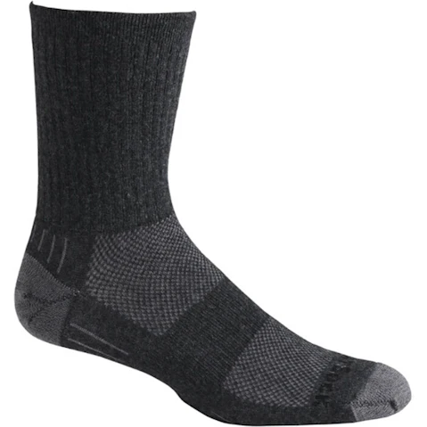 Wrightsock Eco Hike Crew Unisex Outdoor Hiking Socks X-Large AU 12 Mens - Charcoal