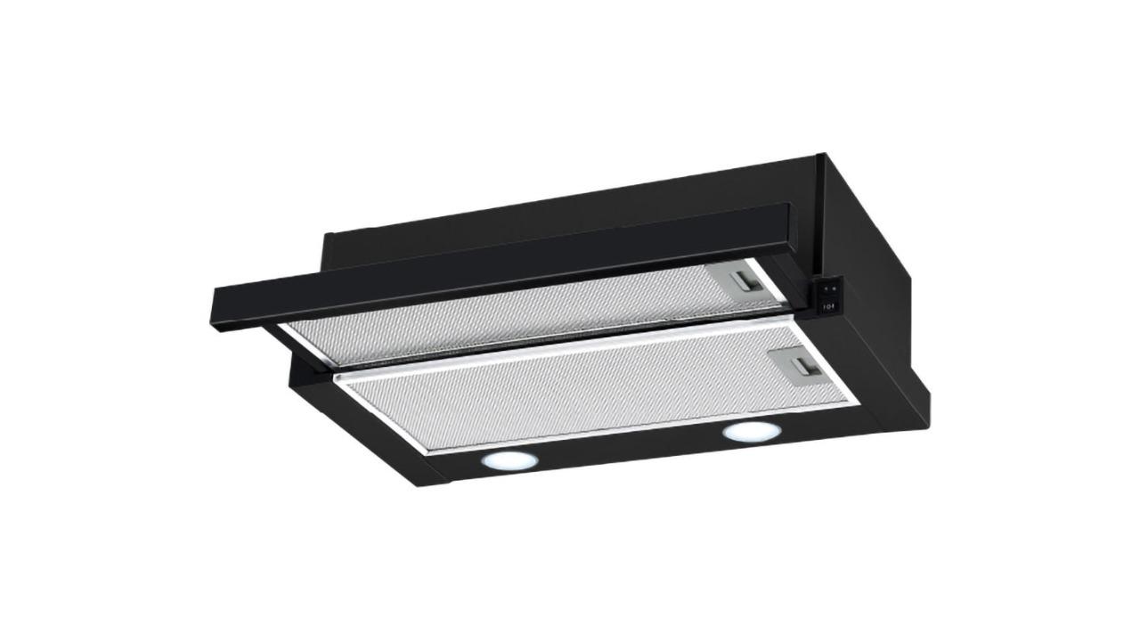 Tisira 600mm Slideout Rangehood - Black