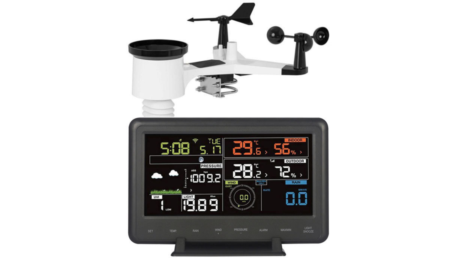 TESA Weather Pro WS2980C-PRO TESA 7inch Prof Colour WIFI Weather Station