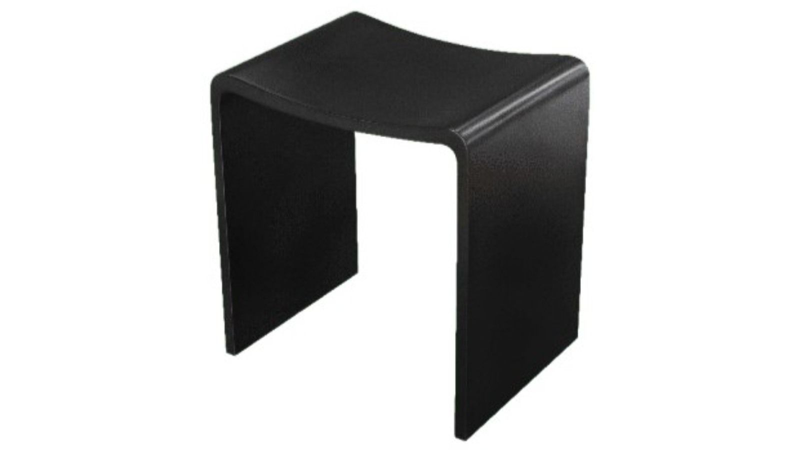 Thermogroup Willow Solid Surface Shower Stool - Black 