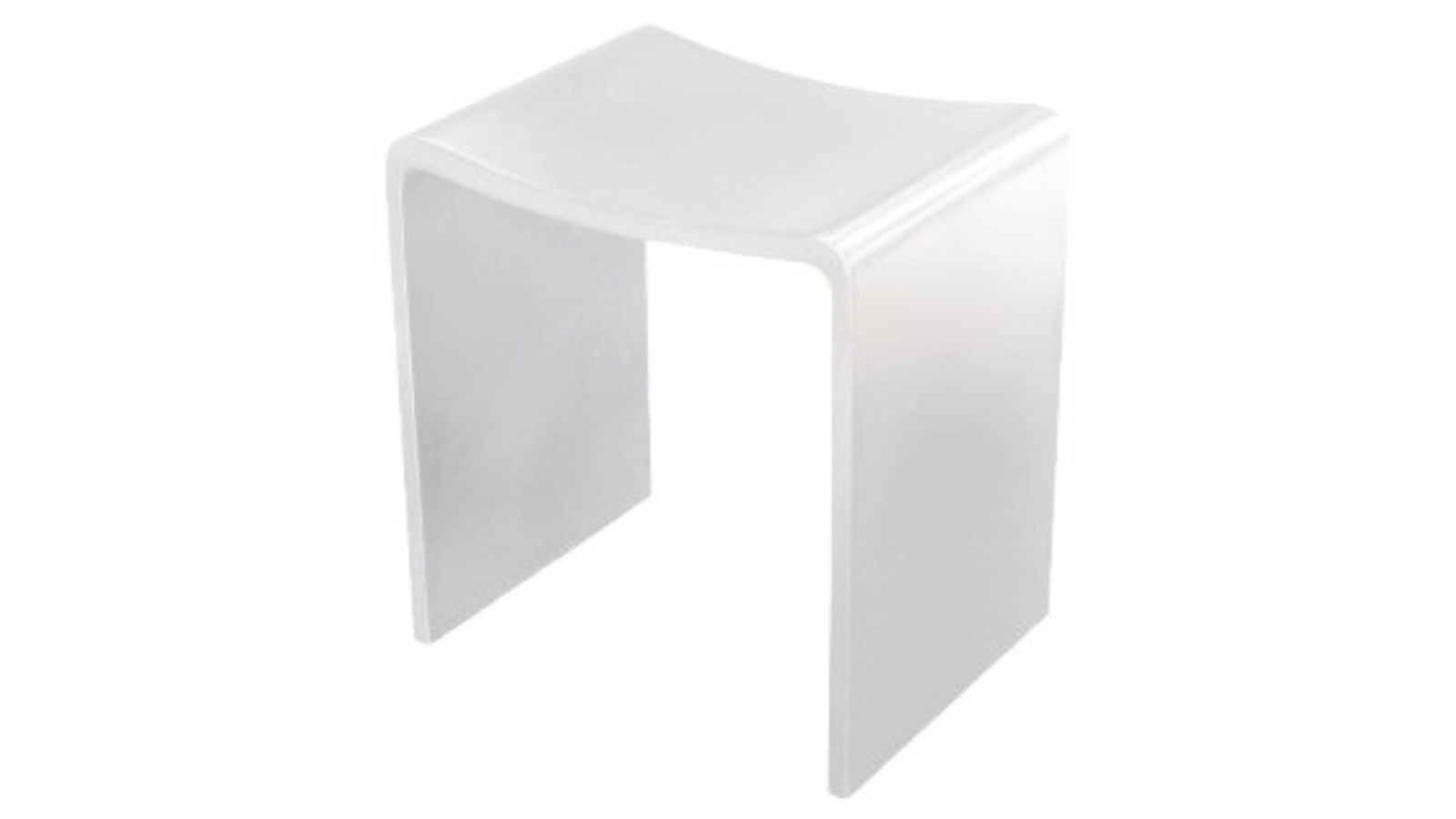 Thermogroup Thermorail Willow Solid Surface Shower Stool - White