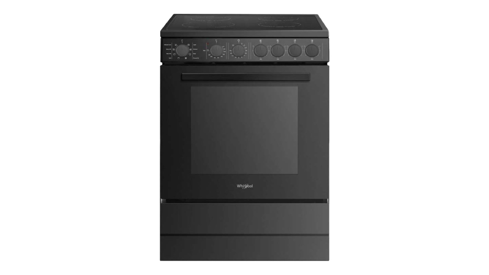 Whirlpool 60cm 4 Zone Ceramic Freestanding Oven - Black