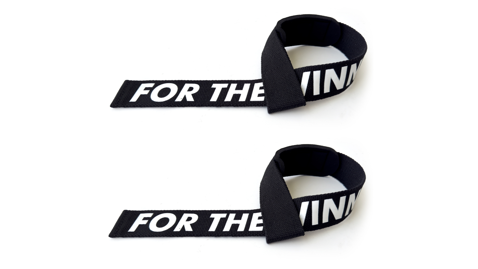Meteor For The Winners 60cm Weightlifting Wrist Strap with Logo Embossed Grip Padding - Black
