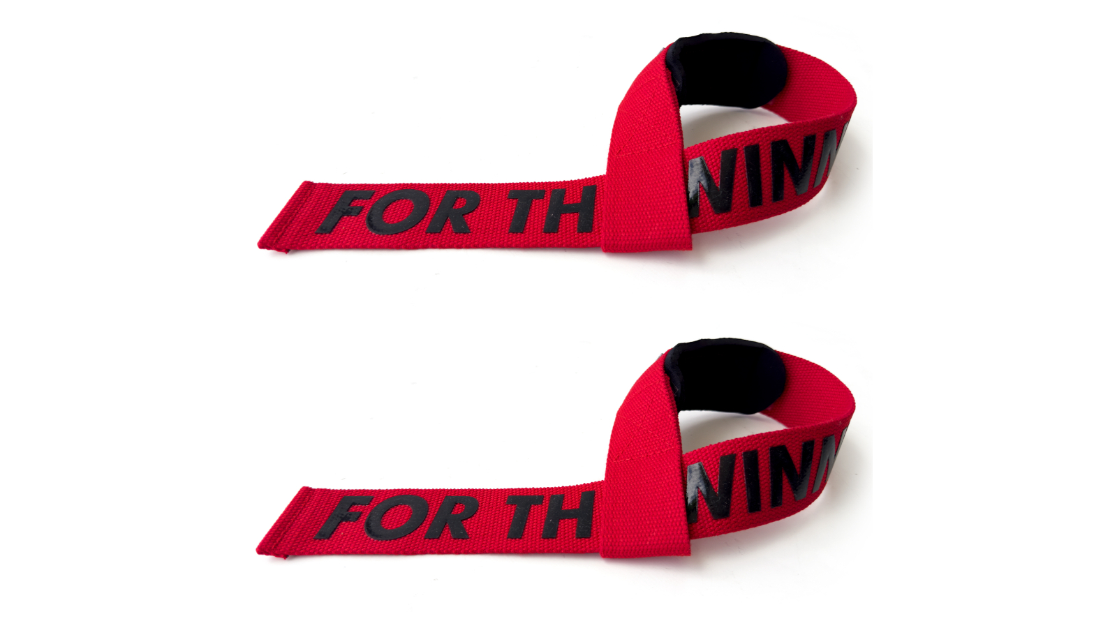 Meteor For The Winners 60cm Weightlifting Wrist Strap with Logo Embossed Grip Padding - Red
