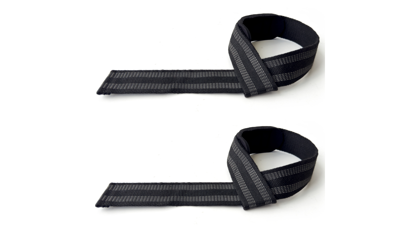 Meteor For The Winners 60cm Weightlifting Wrist Strap with Weaved-in Silicone Grip - Black