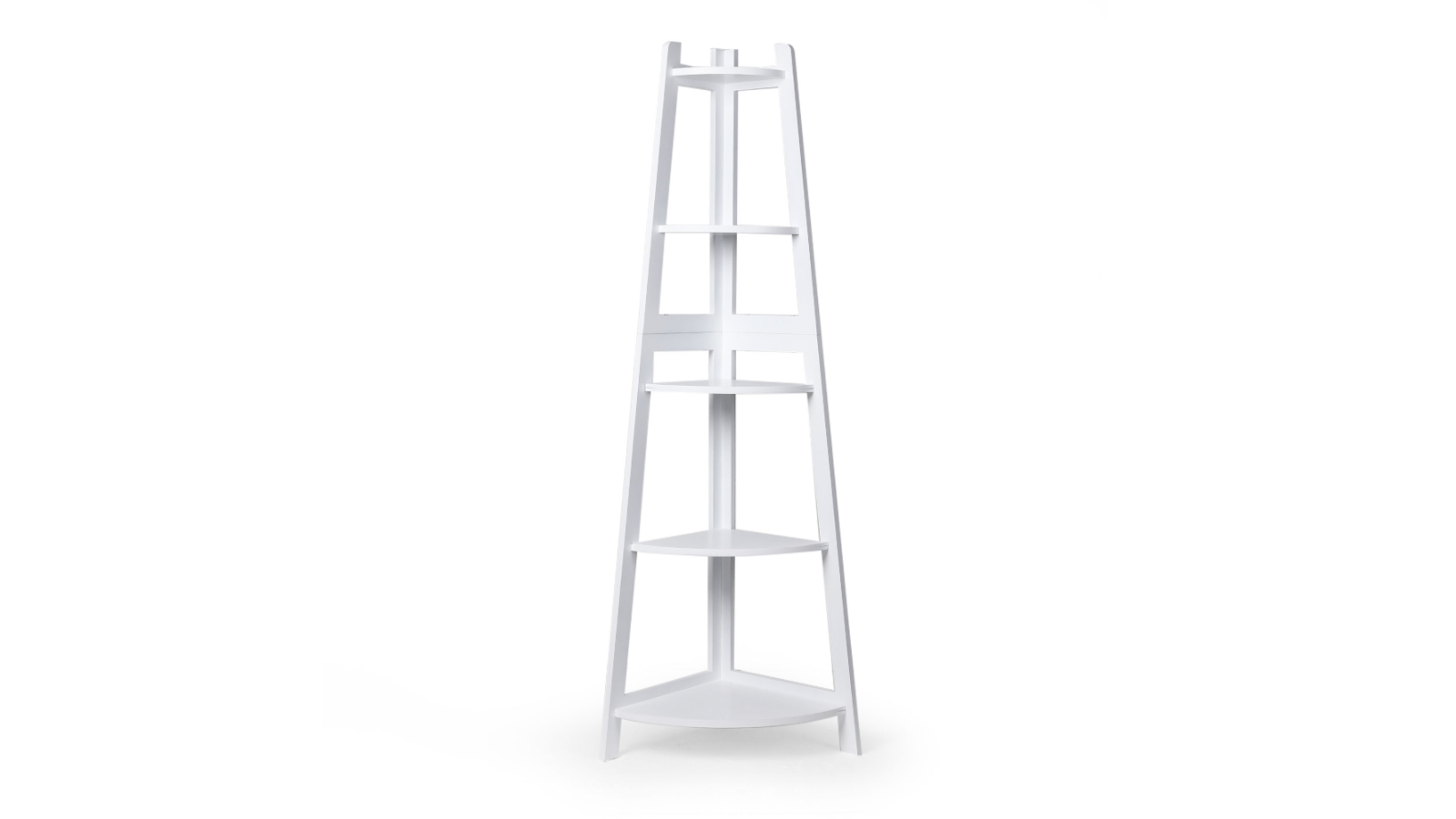 Levede 5-Tier Wooden Corner White Storage Home Display Rack Plant Stand