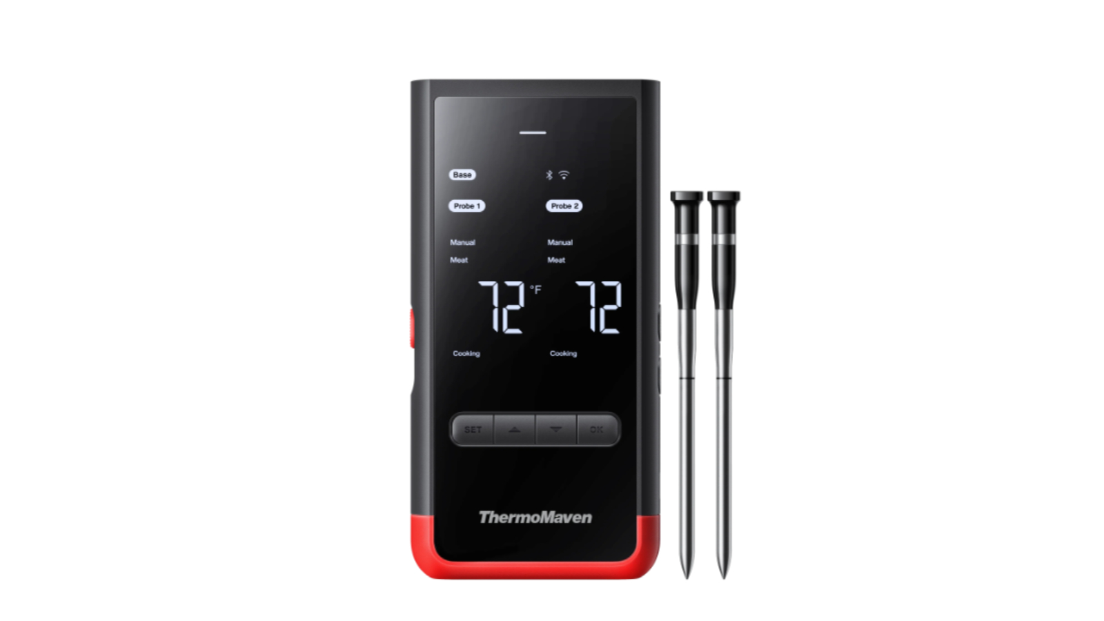 Addendum ThermoMaven P2 Wireless Dual Probe Meat Thermometer - Black/Red