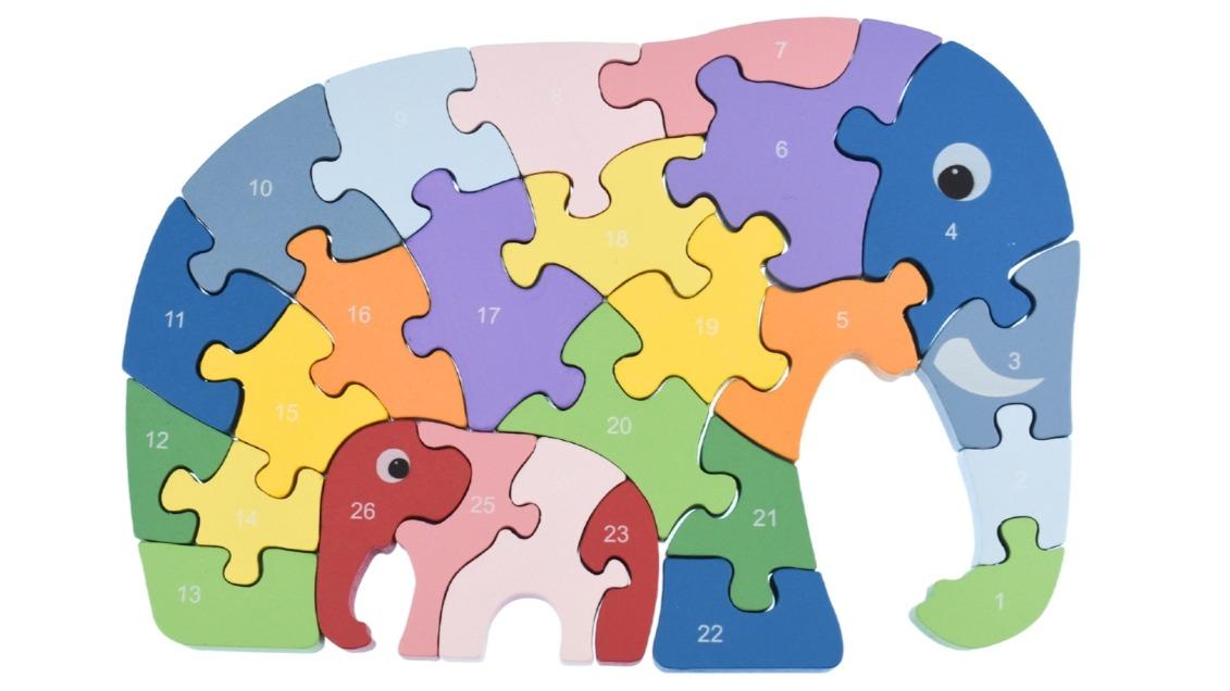 Kaper Kidz Elephant A-Z Chunky Jigsaw Puzzle