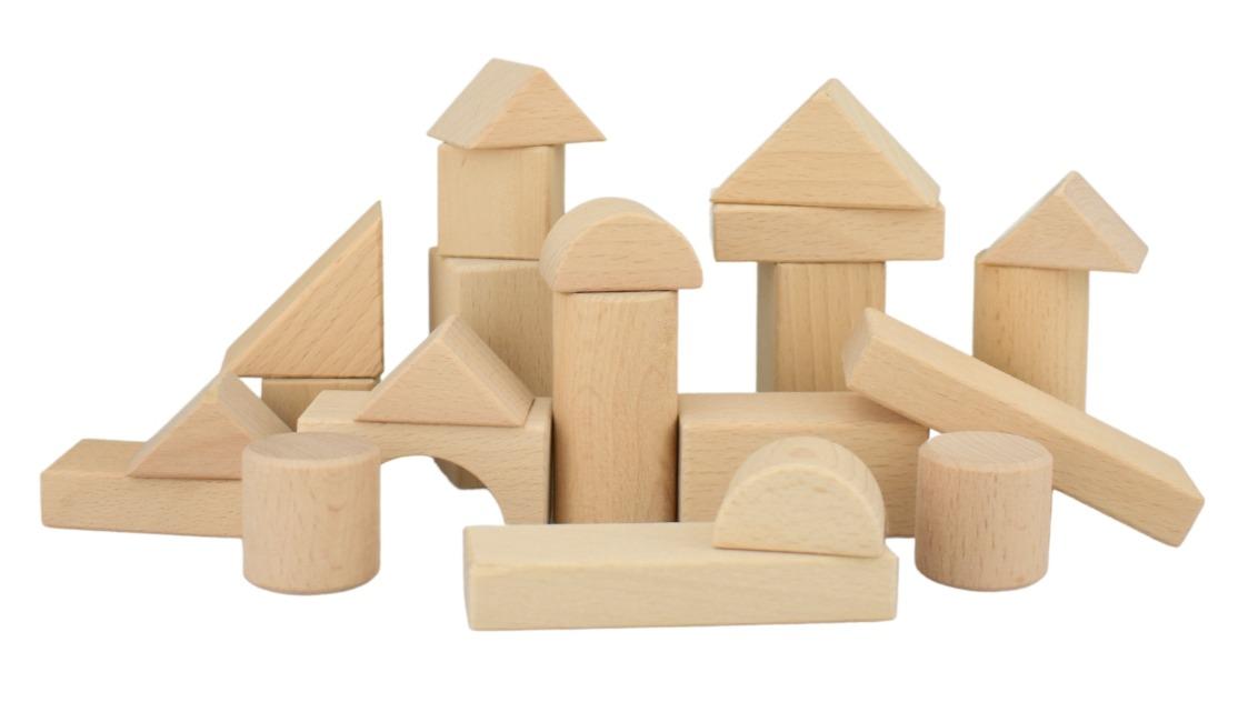Kaper Kidz 22 Piece Natural Wooden Block