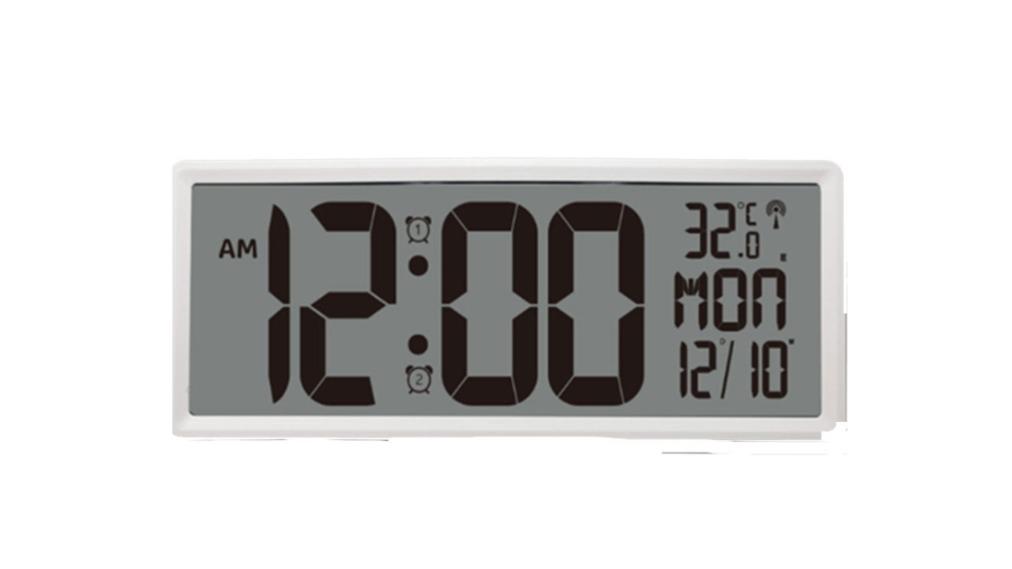 TESA Weather Pro WT9552 Large Digital LCD Wall Clock with Indoor Temp and Date