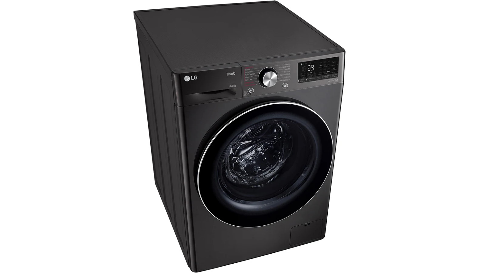 LG 12kg/8kg Series 9 Front Load Washer Dryer Combo with Steam Black