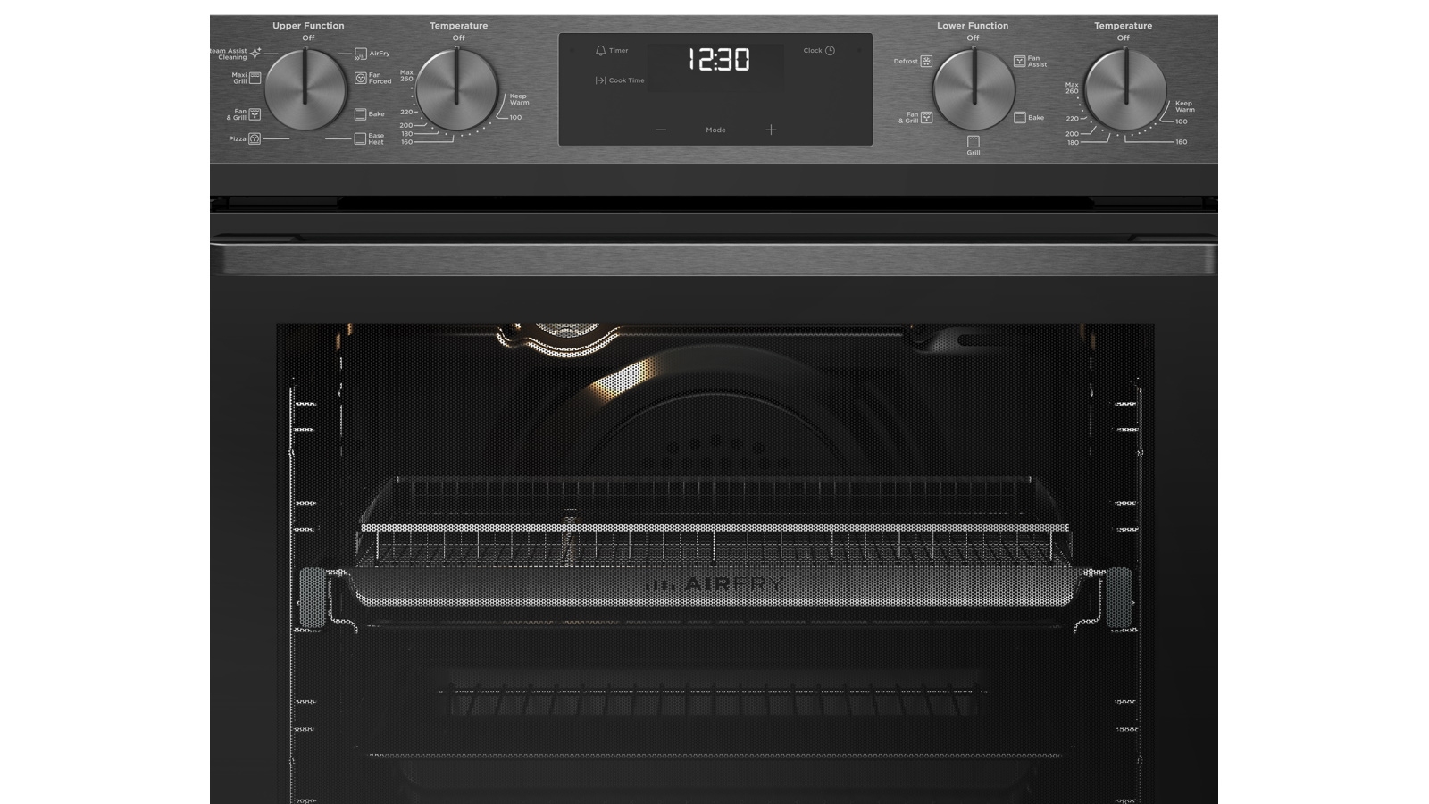 Westinghouse 600mm MultiFunction 8/5 Duo Oven with Air Fry Dark