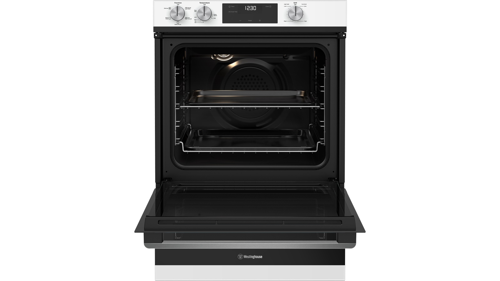 Westinghouse 600mm MultiFunction 5 Oven with Separate Grill White