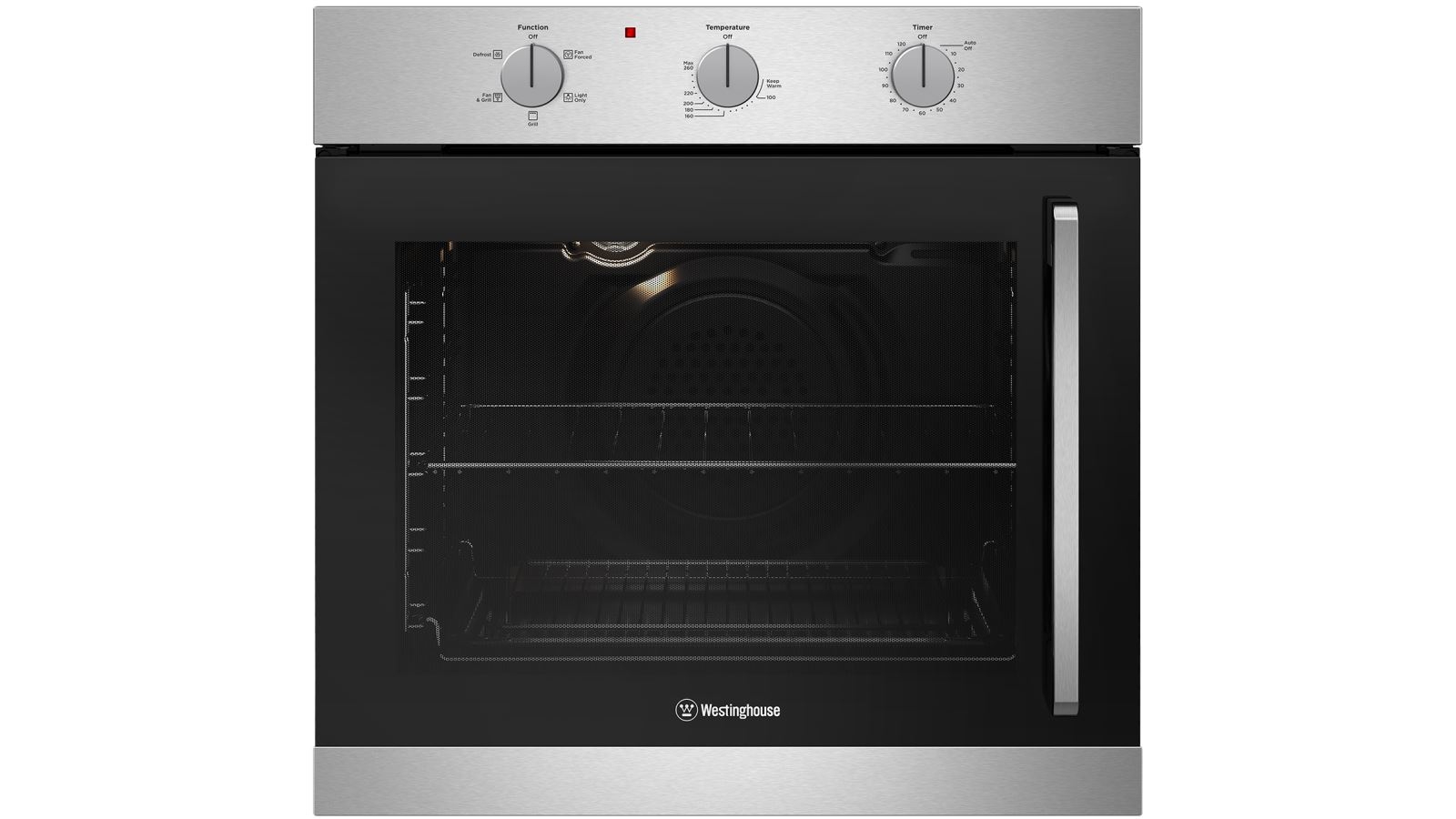 Westinghouse 600mm Stainless Steel Multifunction Oven with Left Side Opening Door