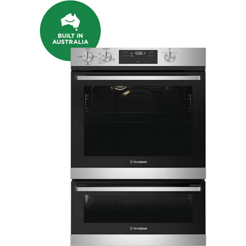 Westinghouse 600mm Stainless Steel Fan Forced Natural Gas Wall Oven with Separate Grill