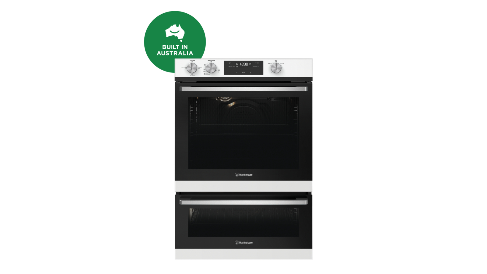 Westinghouse 600mm White Glass Fan Forced LPG Oven