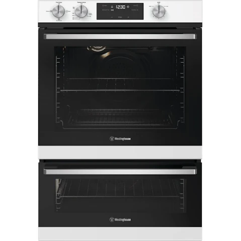 Westinghouse 600mm White Glass Fan Forced Natural Gas Oven