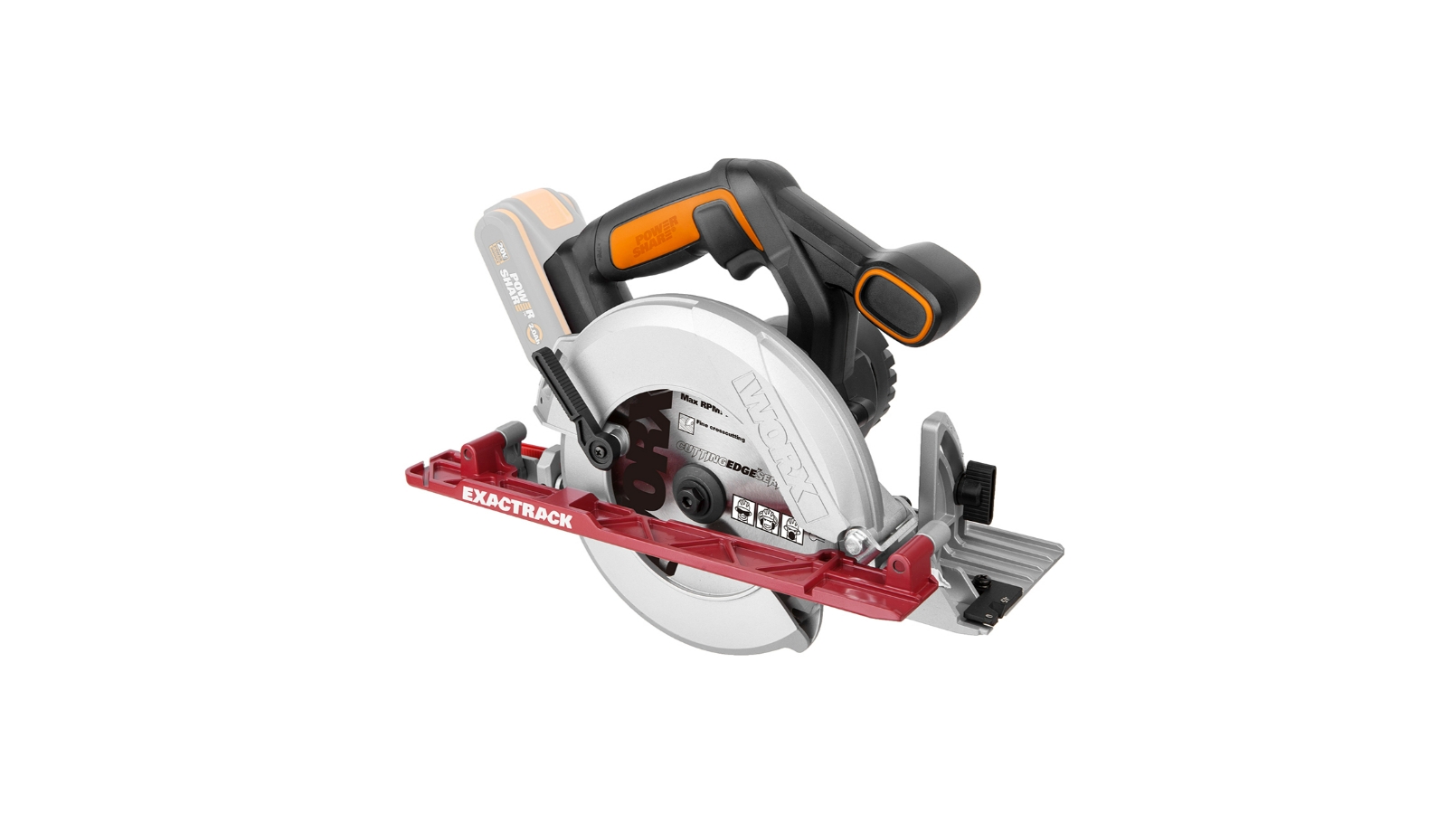 WORX 20V Cordless EXACTRACK 16.5cm Circular Saw Skin WX530.9 Harvey Norman