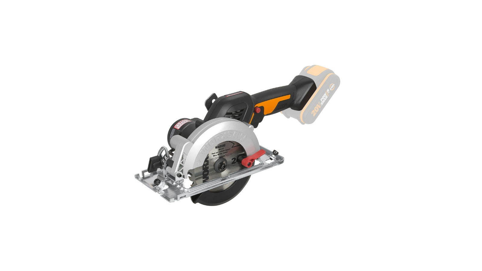 WORX 20V Cordless Brushless WORXSAW 12cm Compact Circular Saw Skin