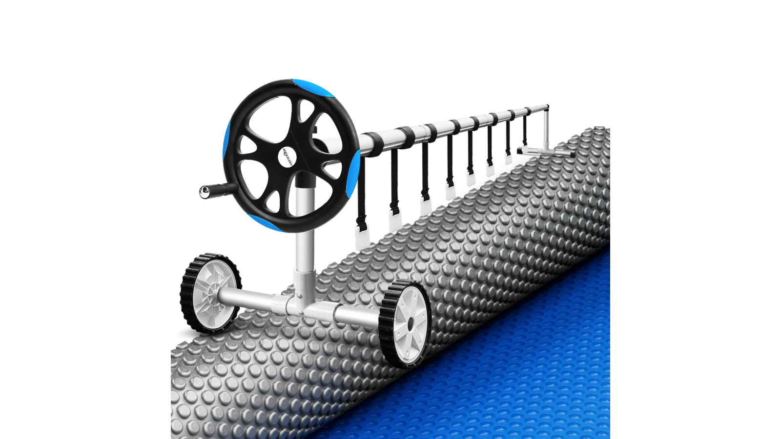 Aqua Buddy 600 Micron Blue Pool Cover Solar Heat Blanket Roller - 5.55metre