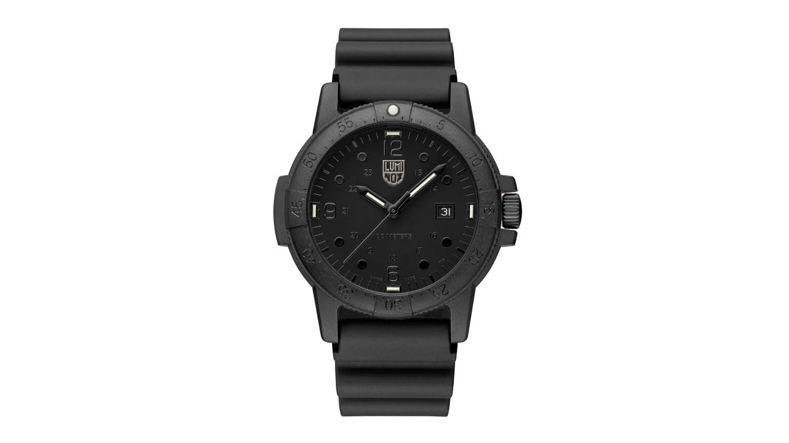 Luminox G 4.4cm Sea Bass Blackout Watch - Black