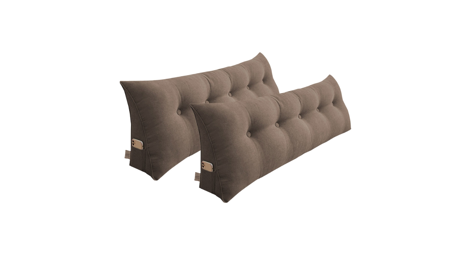 Soga 2 Piece Triangular Coffee Wedge Cushion Pillow - 100cm 