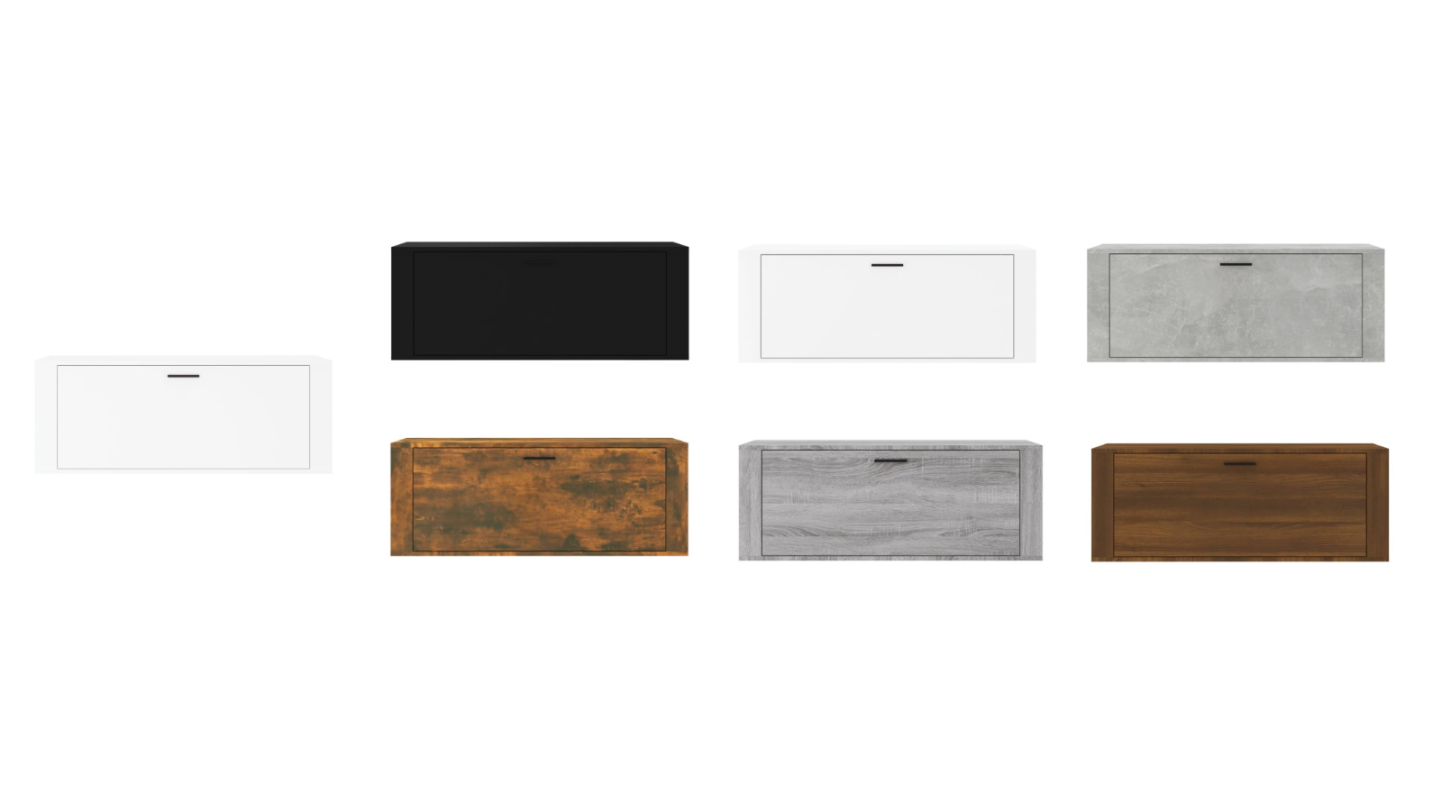 vidaXL 100 x 35 x 38cm Wall Shoe Cabinet
