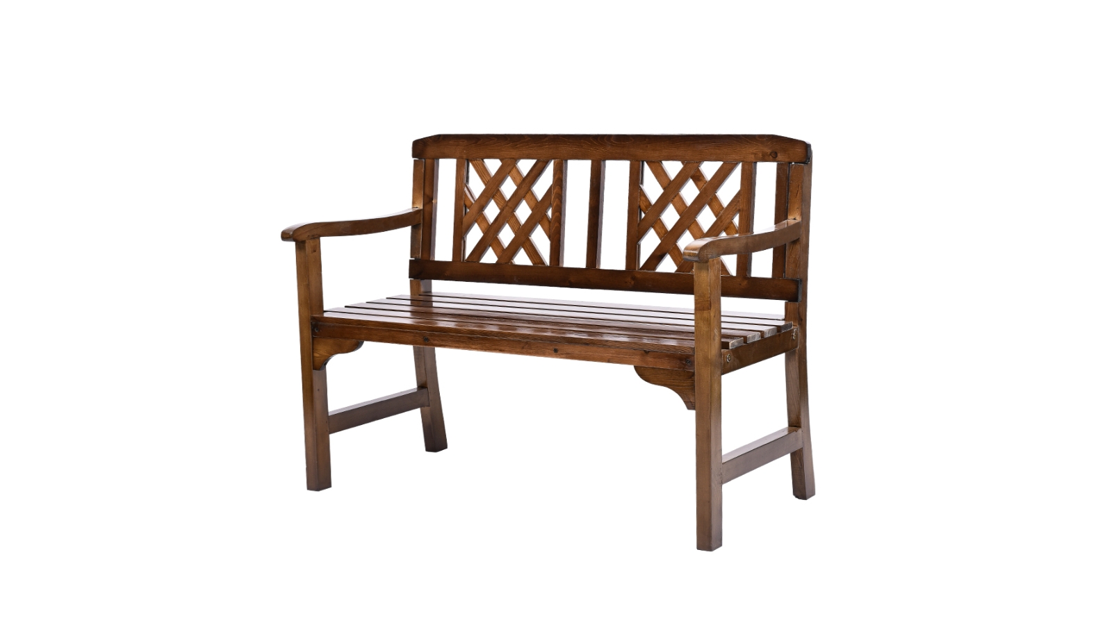 Aaron Furb Outdoor Wooden Lounge Bench Brown Harvey Norman