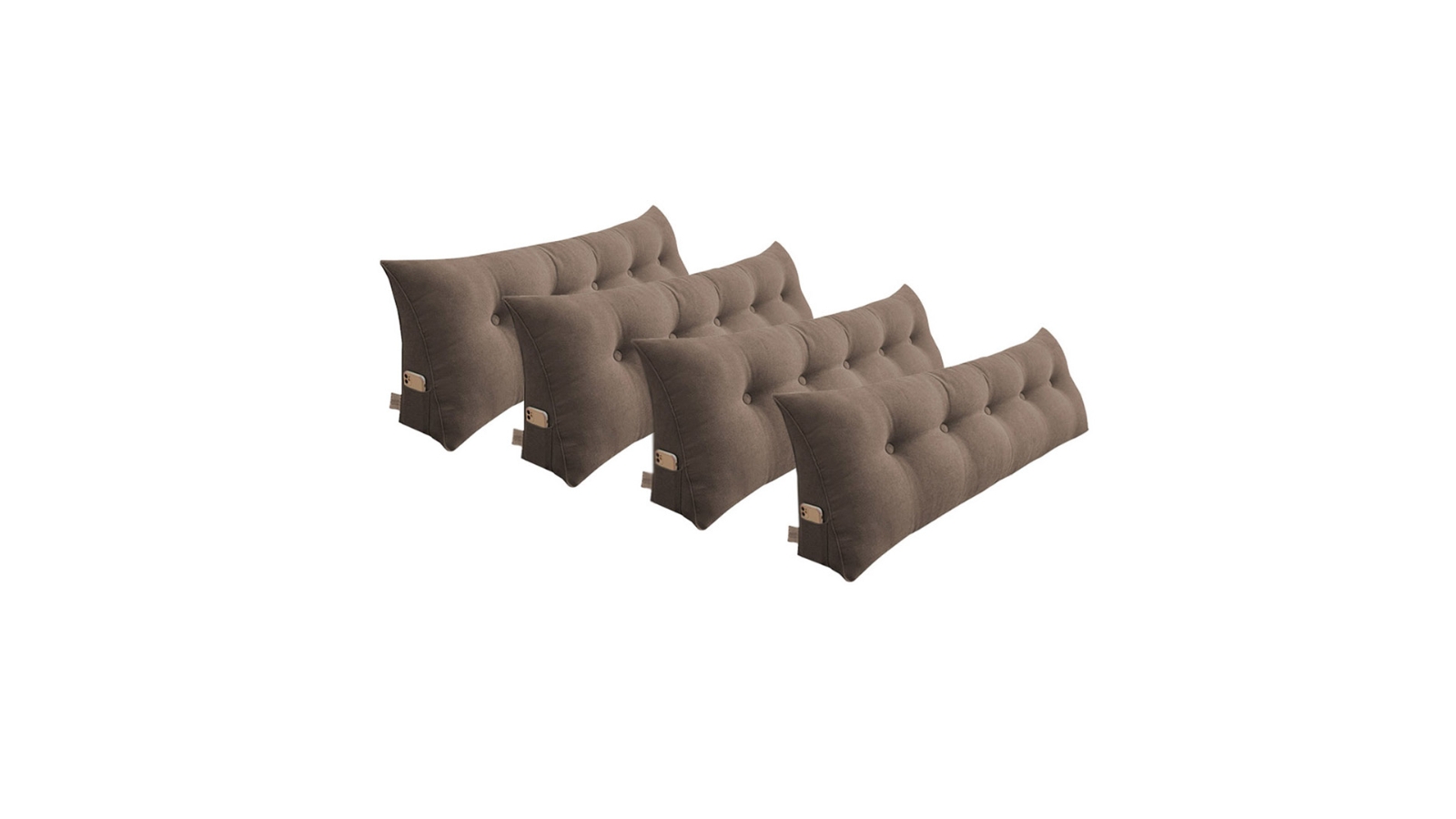 Soga 4 Piece Triangular Coffee Wedge Lumbar Pillow - 100cm 